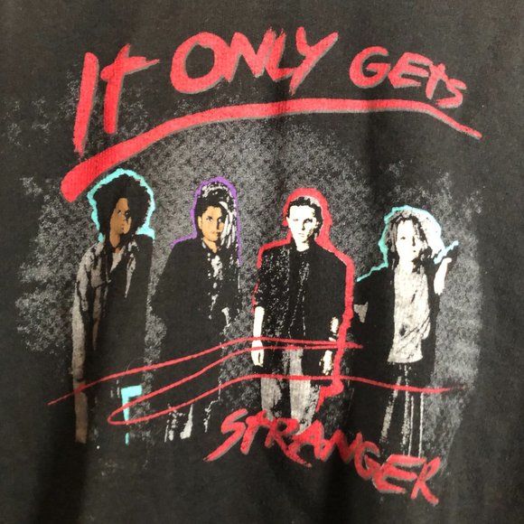 stranger things cropped black hoodie L - Picture 2 of 3